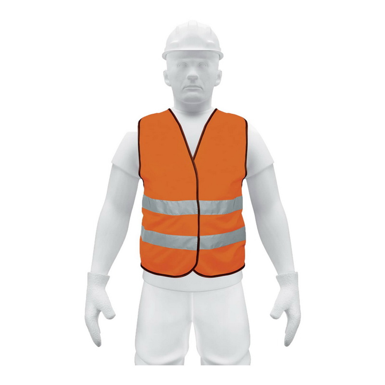 Truper High-Visibility Safety Vests , 2" Reflective Strips, Traffic Safety Vest Orange 2 Pack #14426