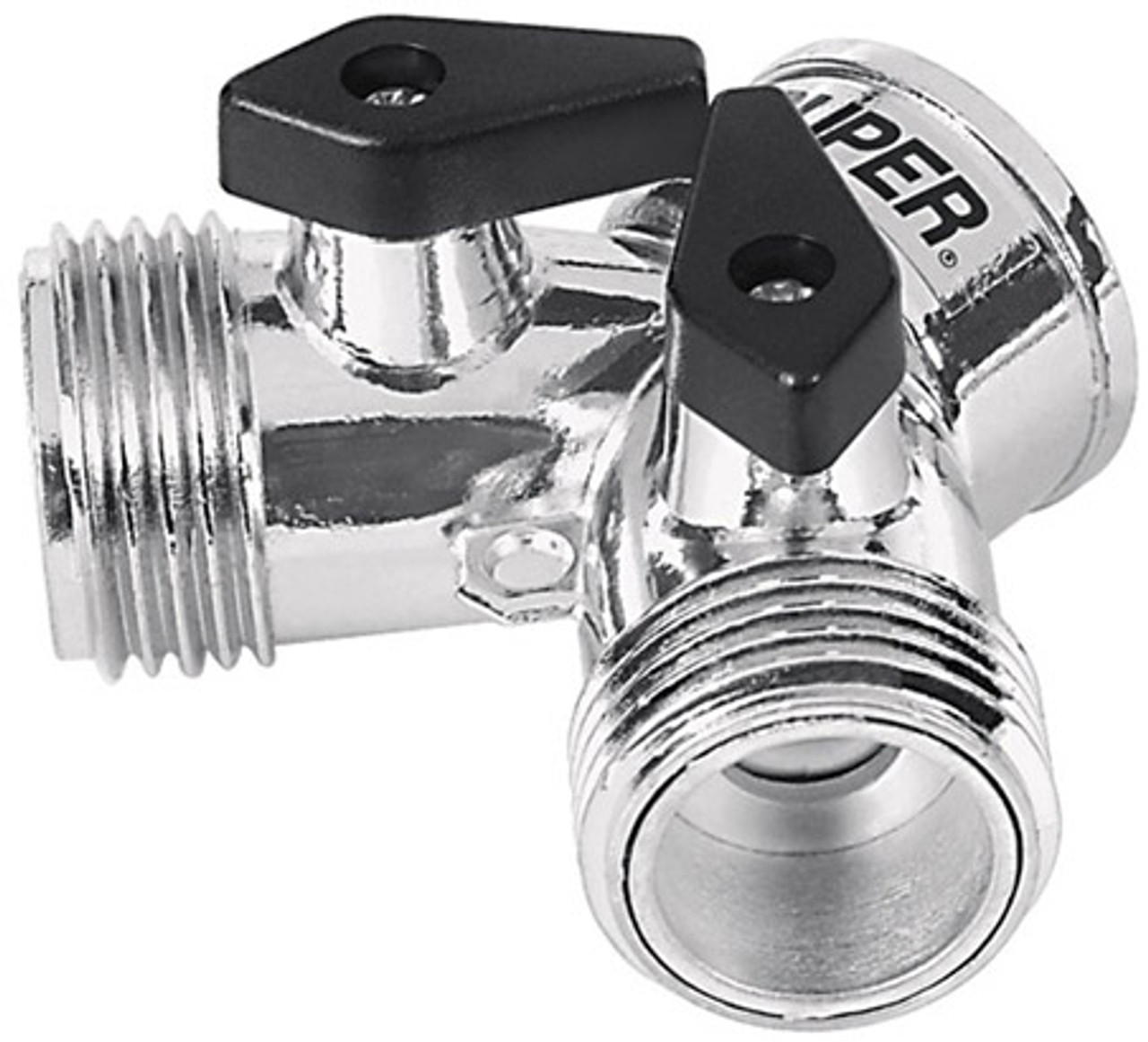 Truper Aluminum "y" Connector With Shut-off #10372-2 Pack