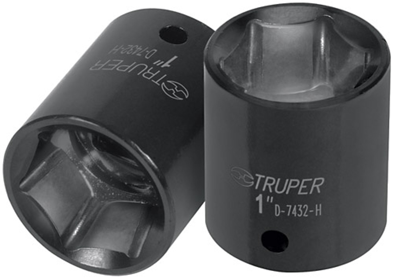 Truper 6-Point Impact Sockets, Metric, 6-Point Impact Sockets 1/2" drive 16mm 2 Pack #12416