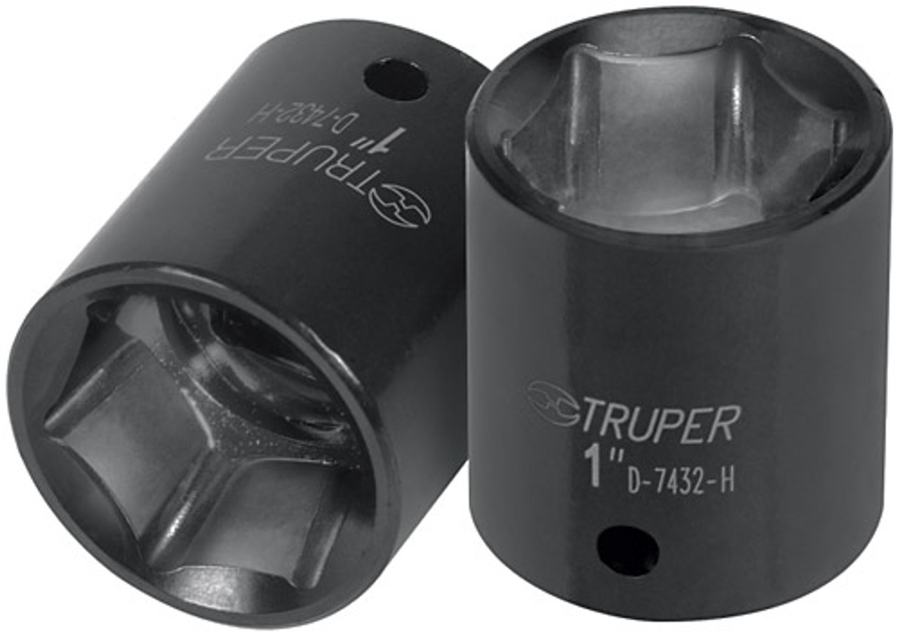 Truper 6-Point Impact Sockets, Metric, 6-Point Impact Sockets 1/2" drive 18mm 2 Pack #12418