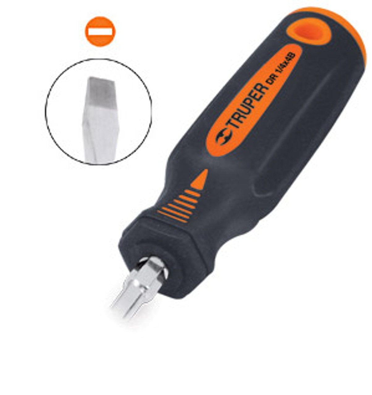 Truper Slotted Screwdriver ,Comfort Grip , 1/4x1-1/2"slotted Screwdriver Comf. Grip 2 Pack #14003