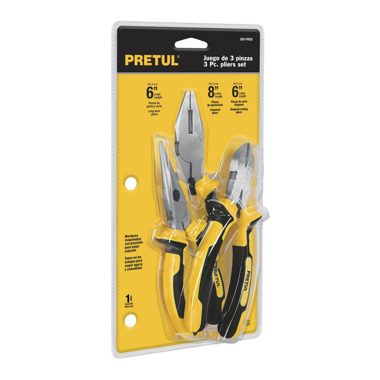 Pretul Pliers Set 3 Pieces,comfort Grip #22966