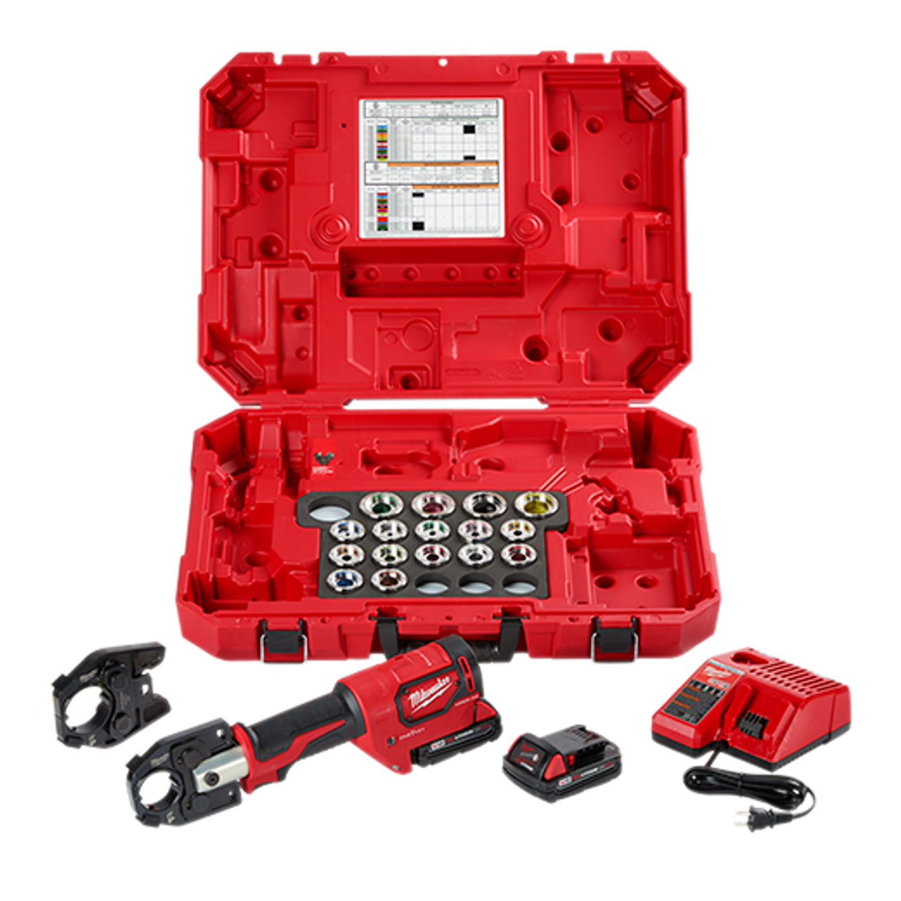 M18? FORCE LOGIC? 600 MCM Crimper Kit with #8 - 600 MCM Cu Dies