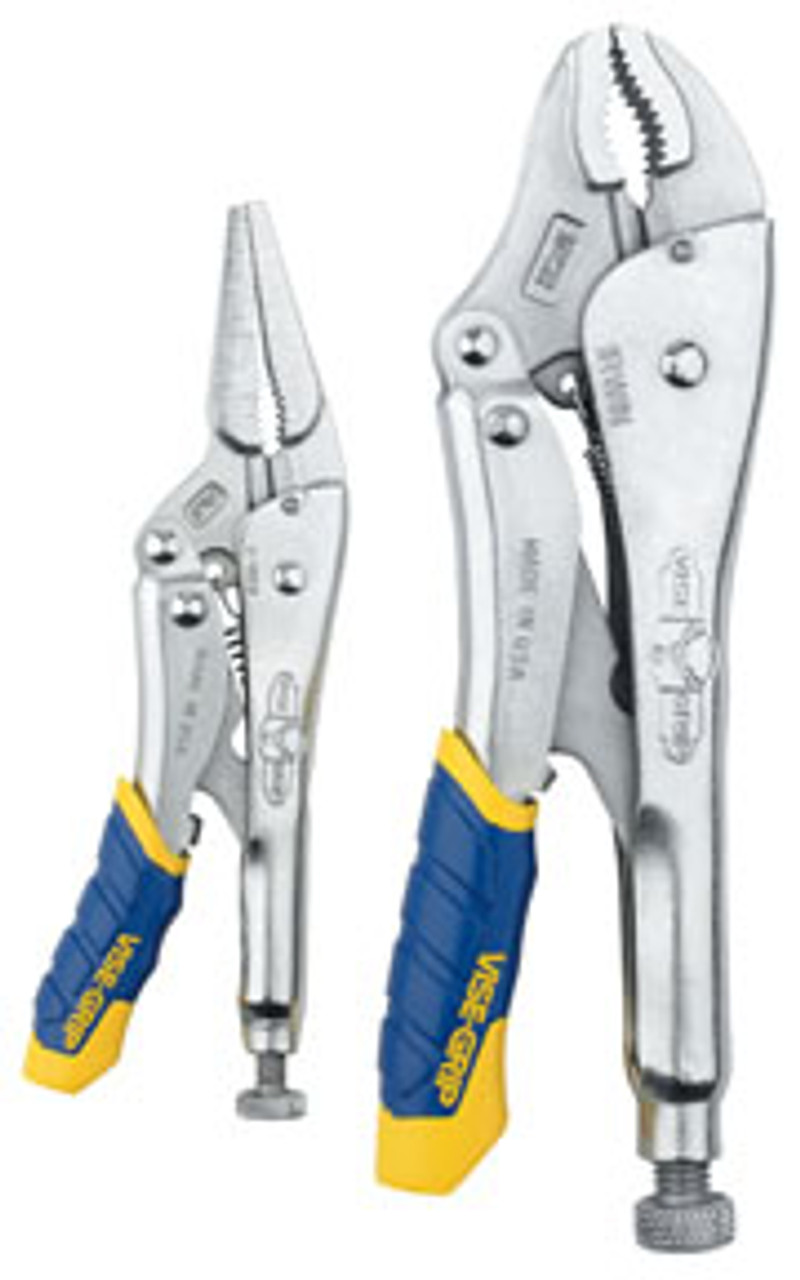 2 pc. Curved Jaw and Long Nose Locking Pliers Fast Release Set VSG-77T