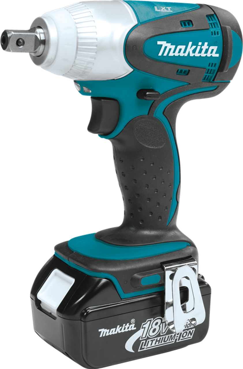 18V LXT? Lithium-Ion Cordless 1/2" Sq. Drive Impact Wrench Kit (3.0Ah), Makita-built 4-pole motor delivers, XWT05