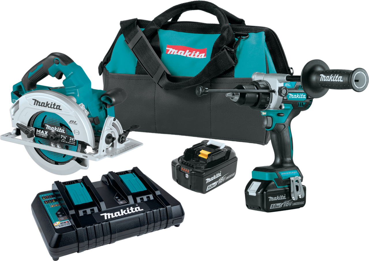 18V LXT? Lithium-Ion Brushless Cordless 2-Pc. Combo Kit (5.0Ah), Hammer Driver-Drill, XT290PT