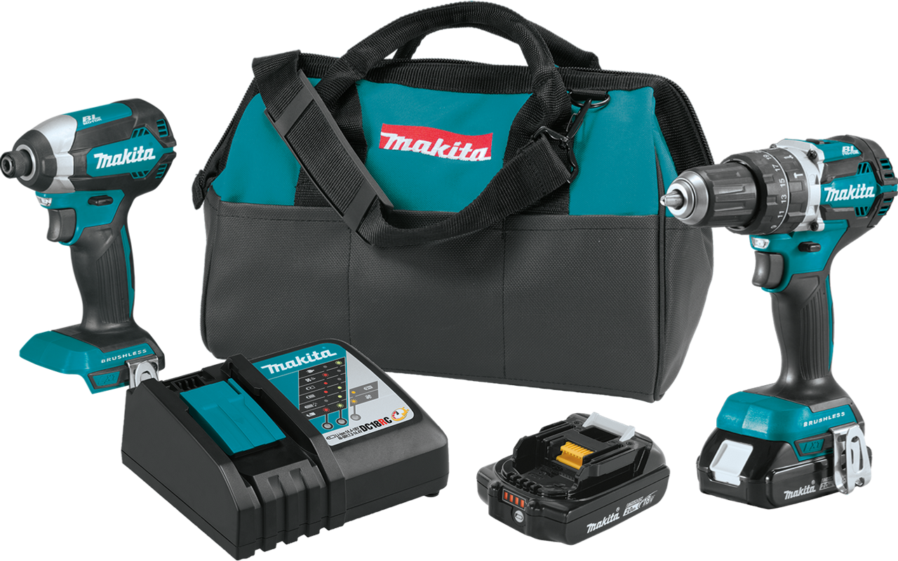 18V LXT? Lithium-Ion Compact Brushless Cordless 2-Pc. Combo Kit (2.0Ah), Variable speed Impact Driver, XT269R