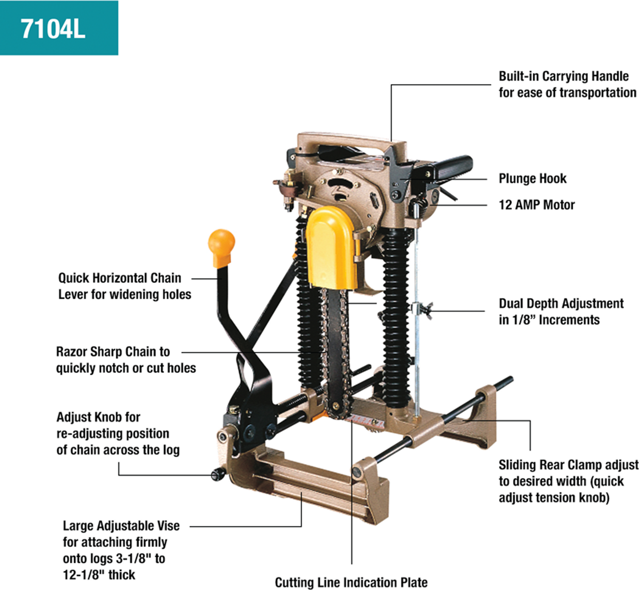 Chain Mortiser, Razor Sharp Chain, 7104L