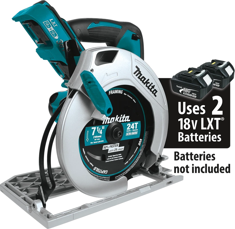 36V (18V X2) LXT? 7-1/4"A Circular Saw, Tool Only, Makita-built motor, XSH01Z