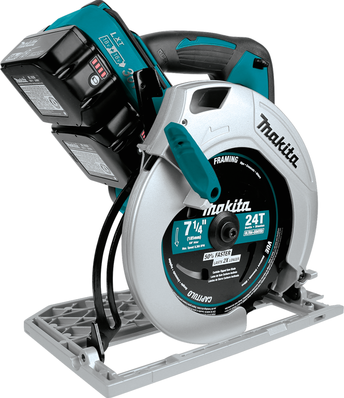 36V (18V X2) LXT? 7-1/4"A Circular Saw Kit (5.0Ah), Makita-built motor, XSH01PT