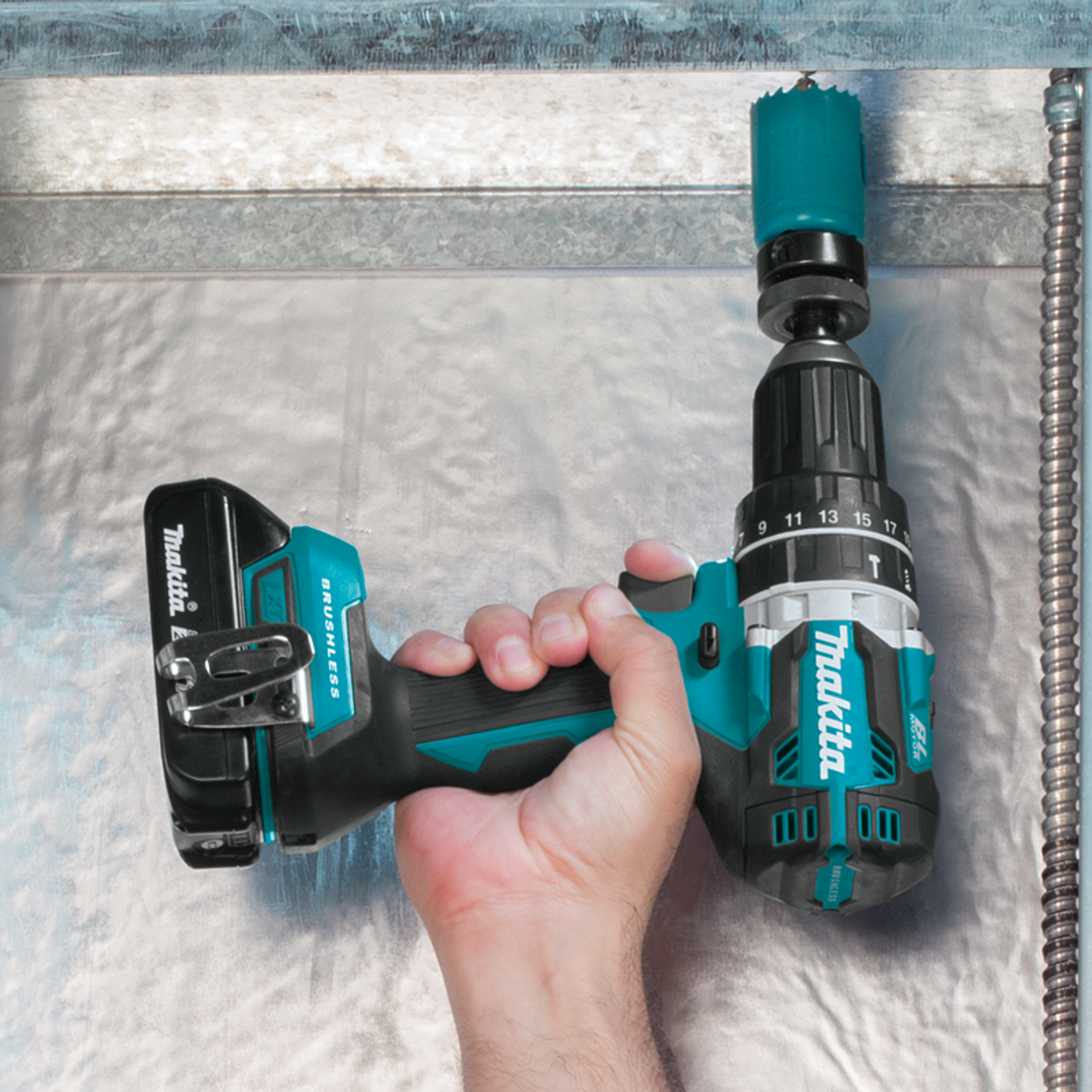 18V LXT? Lithium-Ion Compact Brushless Cordless 1/2" Hammer Driver-Drill Kit (2.0Ah), Compact design,XPH12R