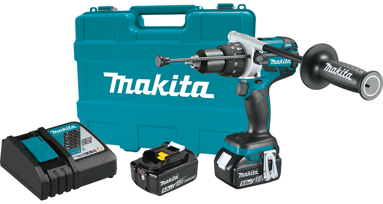 18V LXT? Lithium-Ion Brushless Cordless 1/2" Hammer Driver-Drill Kit (5.0Ah), XPH07TB