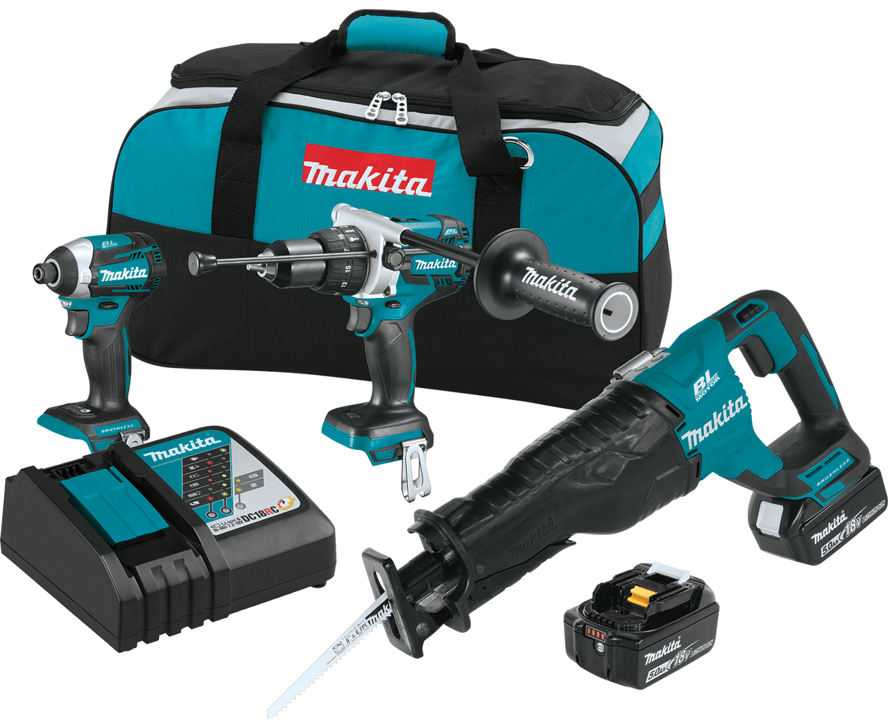 18V LXT? Lithium-Ion Brushless Cordless 3-Pc. Combo Kit (5.0Ah), XT330T