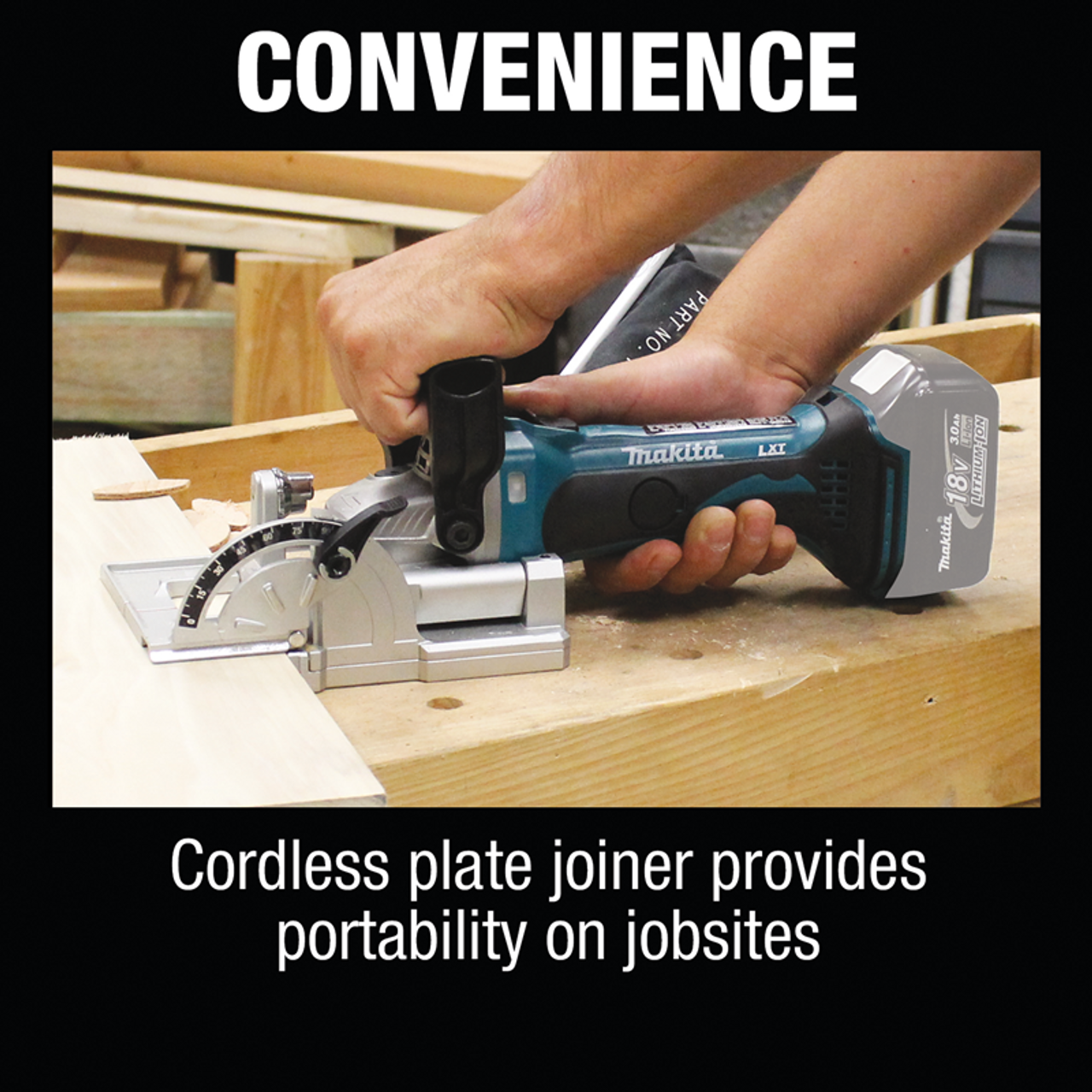 18V LXT? Lithium-Ion Cordless Plate Joiner, Tool Only, Rack-and-pinion, XJP03Z