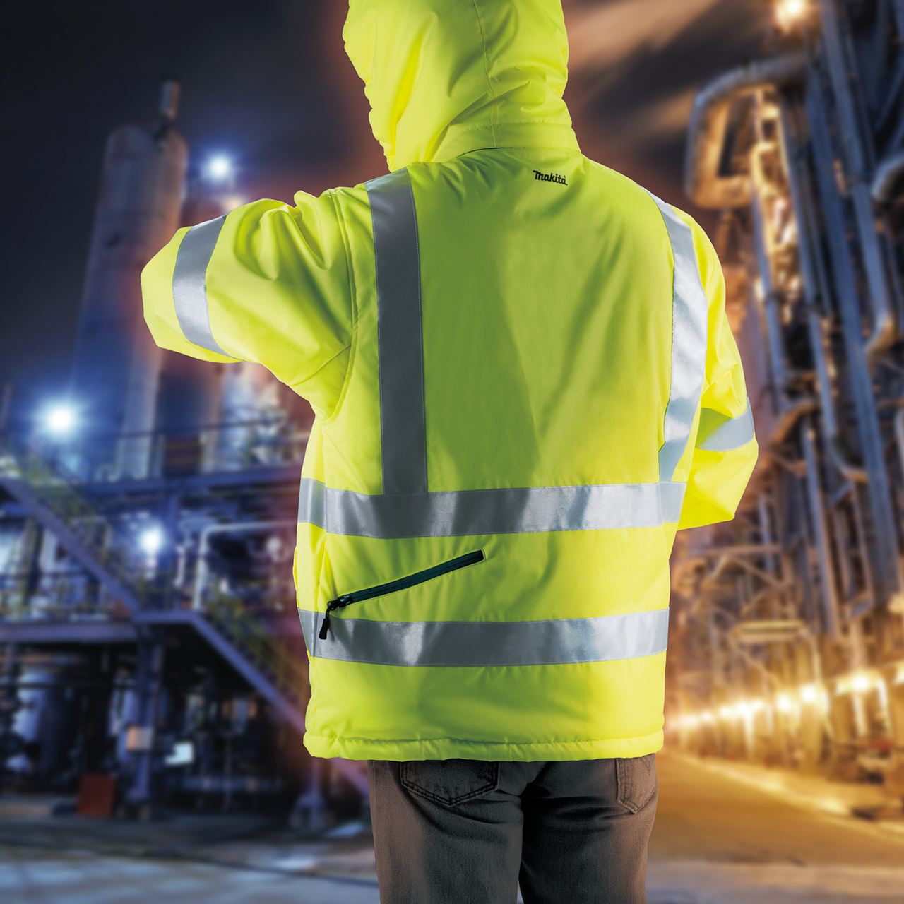 18V LXT? Lithium-Ion Cordless High Visibility Heated Jacket, Jacket Only (XL)  FIND LOCAL SHOP ONLINE, DCJ206ZXL