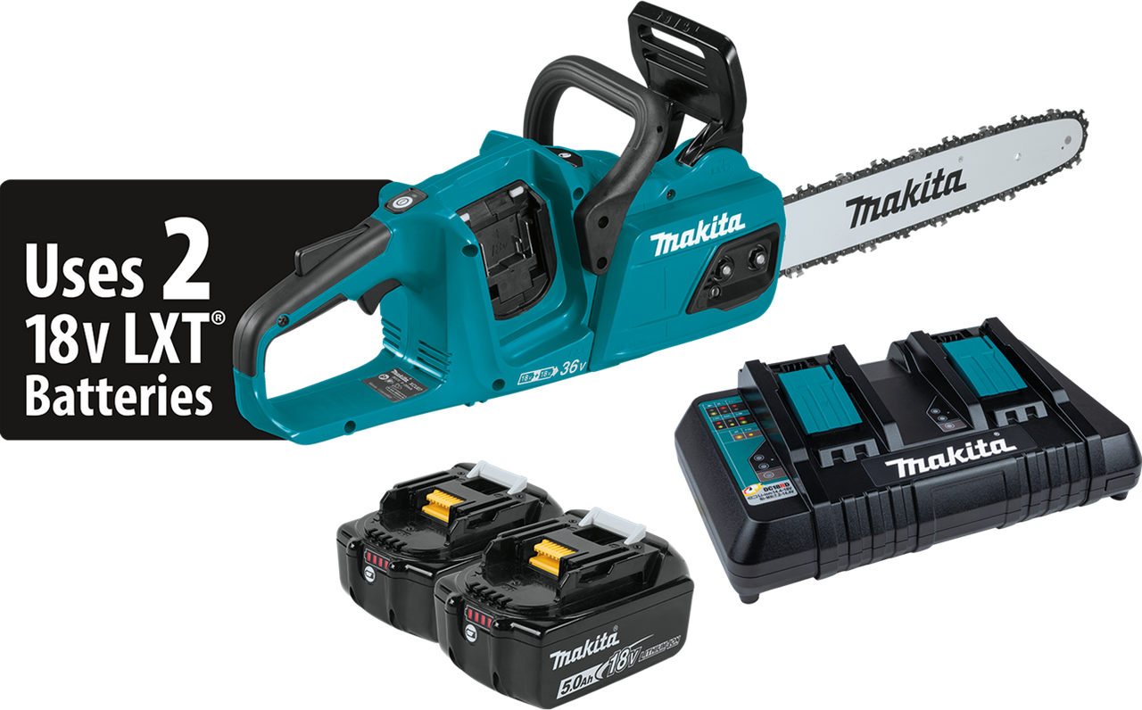 36V (18V X2) LXT? Brushless 14" Chain Saw Kit (5.0Ah), : Lateral chain, XCU07PT