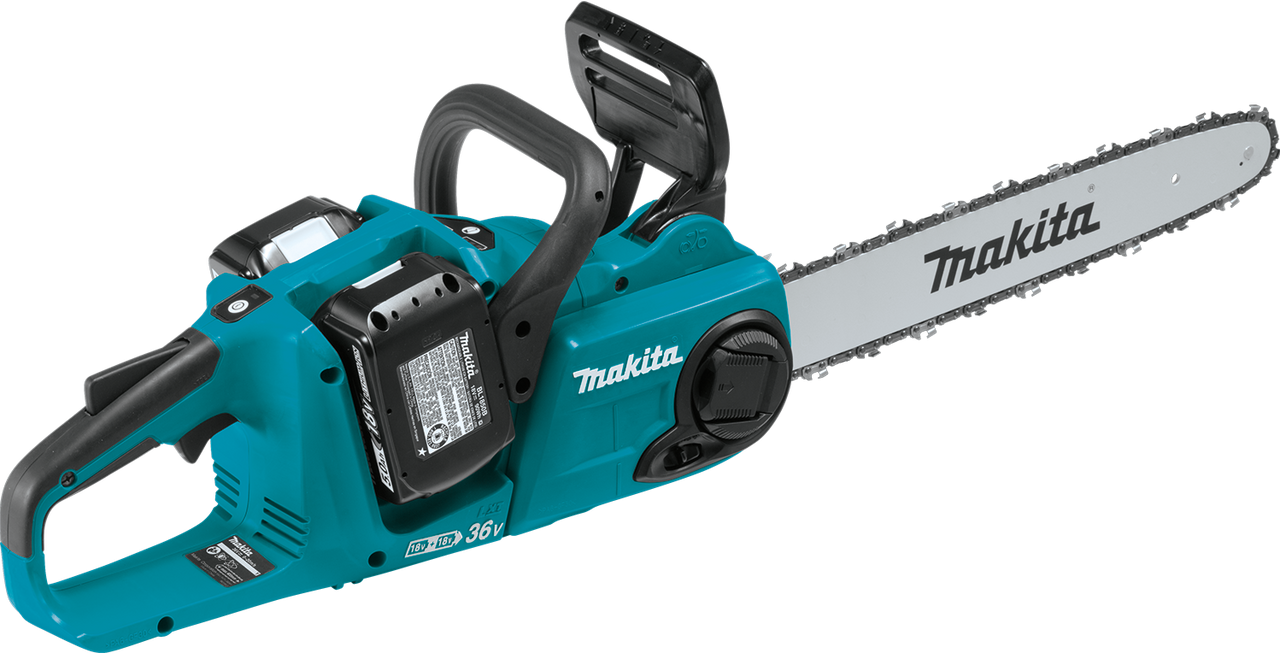 36V (18V X2) LXT? Brushless 16" Chain Saw Kit (5.0Ah), Makita-built outer rotor, XCU04PT