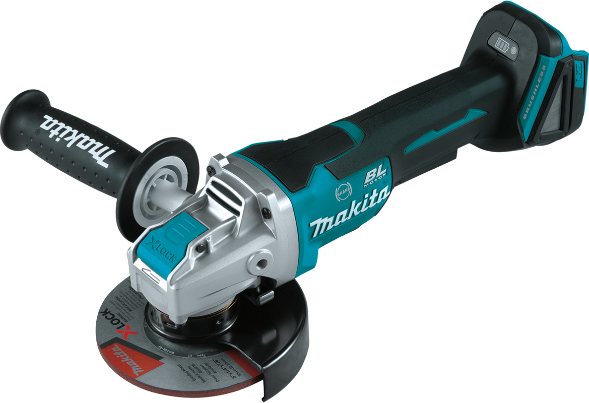 18V LXT? Lithium-Ion Brushless Cordless 4-1/2"A / 5" Paddle Switch X-LOCK Angle Grinder, with AFT?, Tool Only, XAG26Z