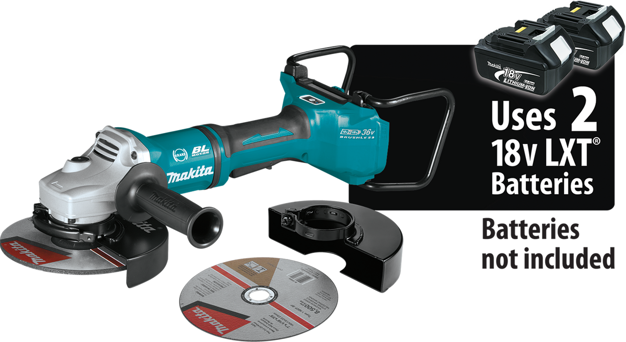 36V (18V X2) LXT? Brushless 7" Paddle Switch Cut-Off/Angle Grinder, with Electric Brake and AWS?, Tool Only, XAG22ZU1