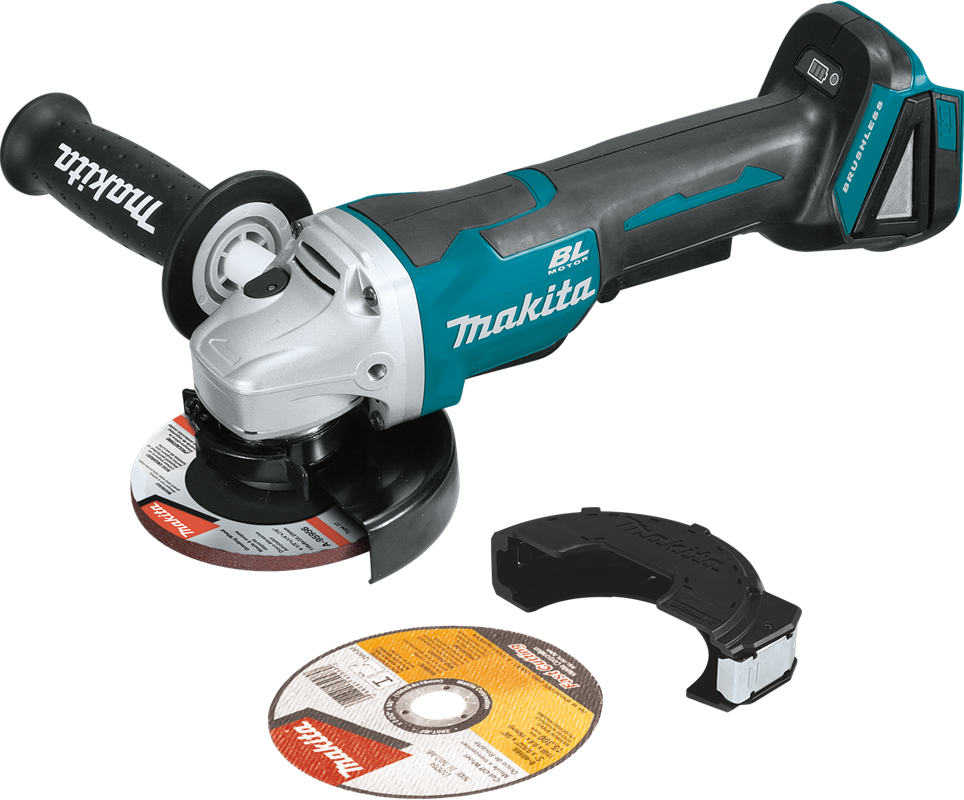18V LXT? Lithium-Ion Brushless Cordless 4-1/2"A / 5" Paddle Switch Cut-Off/Angle Grinder, with Electric Brake, Tool Only, XAG11Z