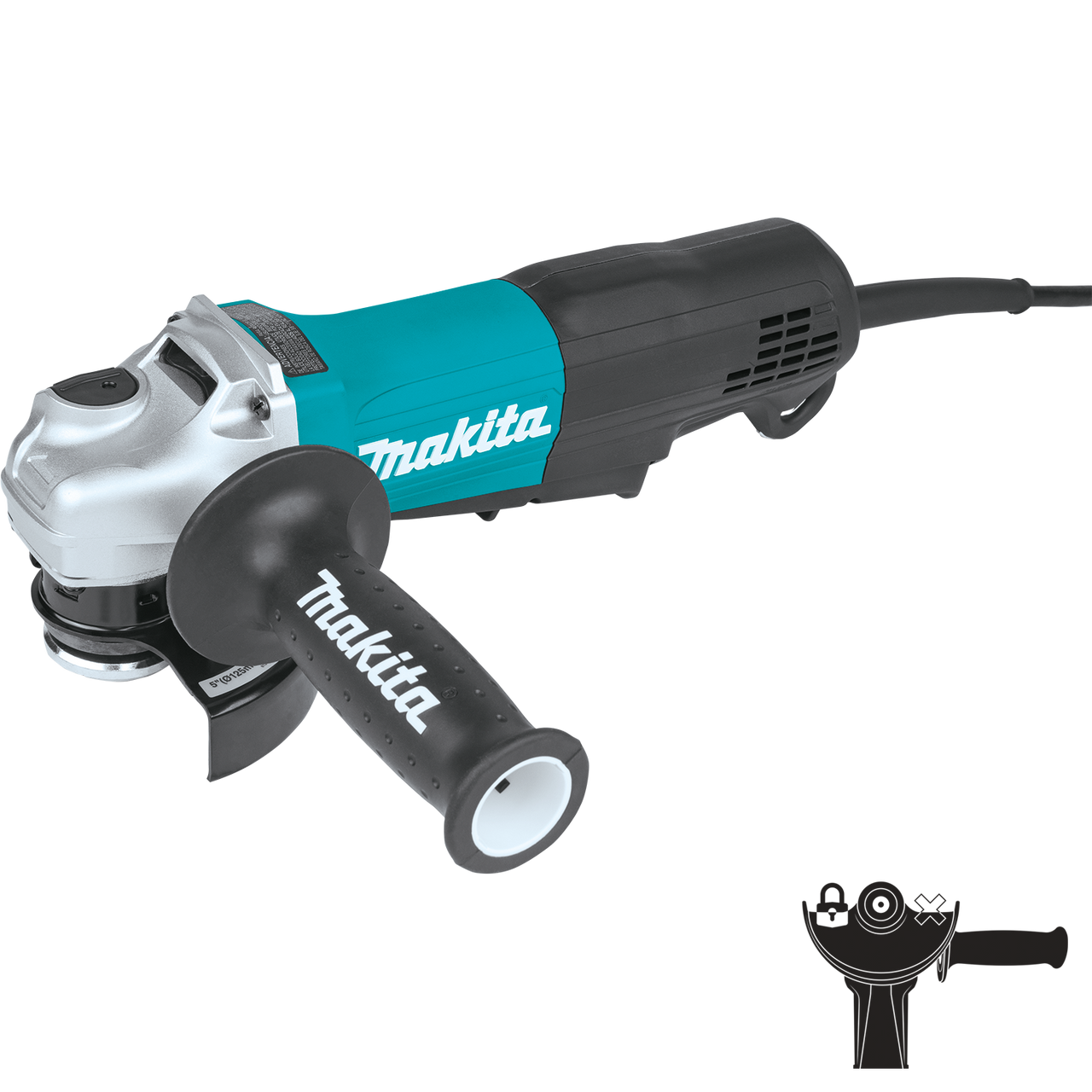 4-1/2" / 5" Paddle Switch Angle Grinder, with Non-Removable Guard, GA5053R