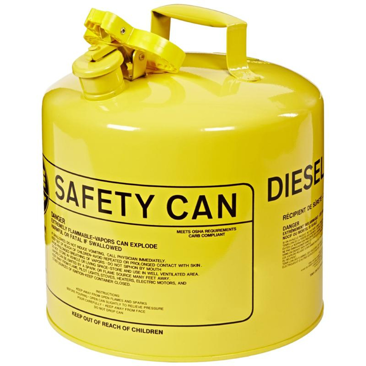 Eagle Mfg 258-UI-50-SY 5Gal Yellow Type I Safety Can
