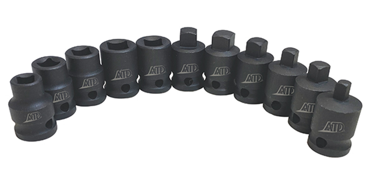 11 Pc. 3/8" Dr. 4 Point SAE Pipe Plug Impact Socket Set