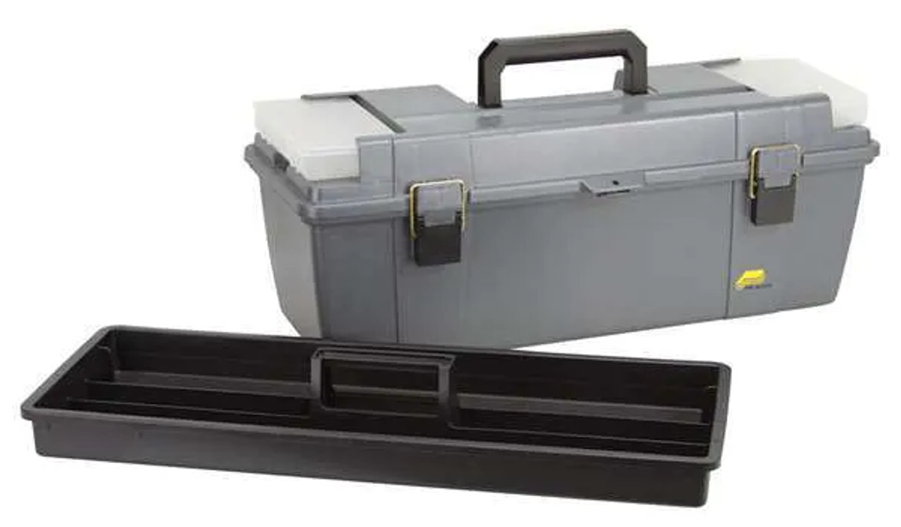 26"W Gray Portable Tool Box, Plastic (682-007)