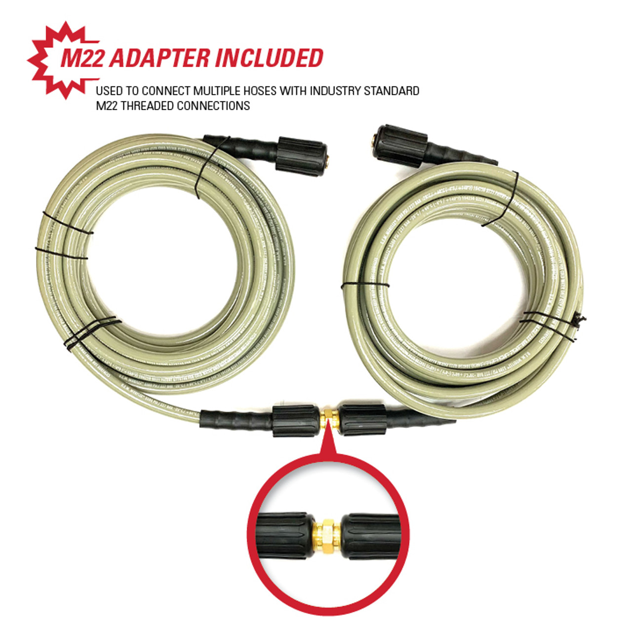 5/16 in. x 25 ft. x 3700 PSI Cold Water Replacement/Extension Hose 40225