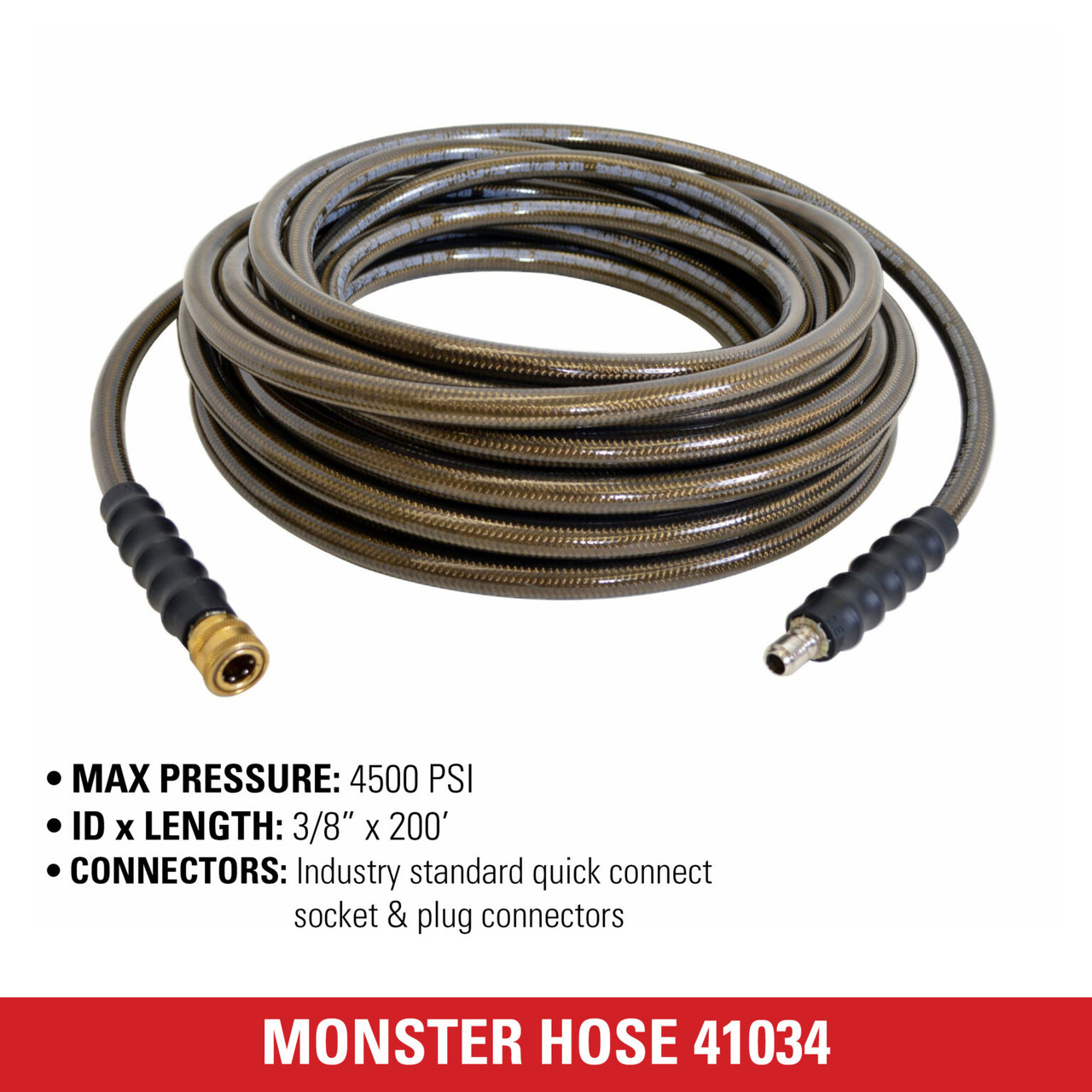 3/8 in. x 200 ft. x 4500 PSI Cold Water Replacement/Extension Hose 41114