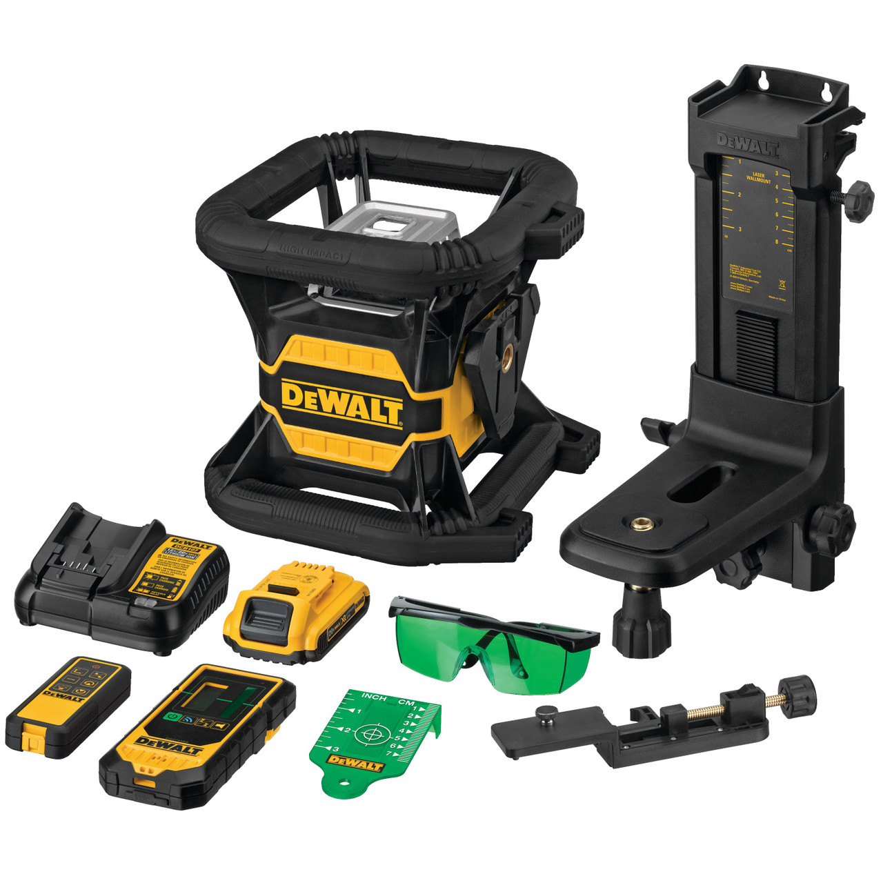 Dewalt DW080LGS Rotary Laser Kit, 20V MAX*, Tool Connect™, Green Beam