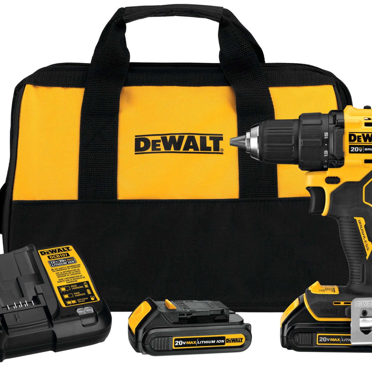 ATOMIC 20V MAX* BRUSHLESS COMPACT 1/2 IN. DRILL/DRIVER KIT DCD708C2