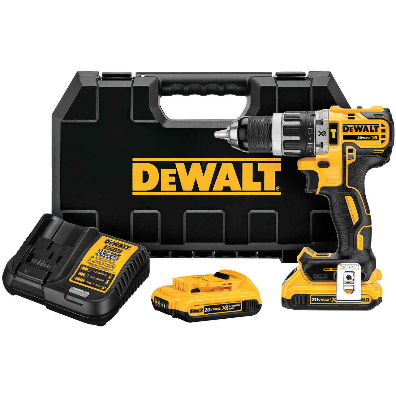 Dewalt DCD796D2 20V MAX* XR Lithium Ion Brushless Compact Hammerdrill Kit