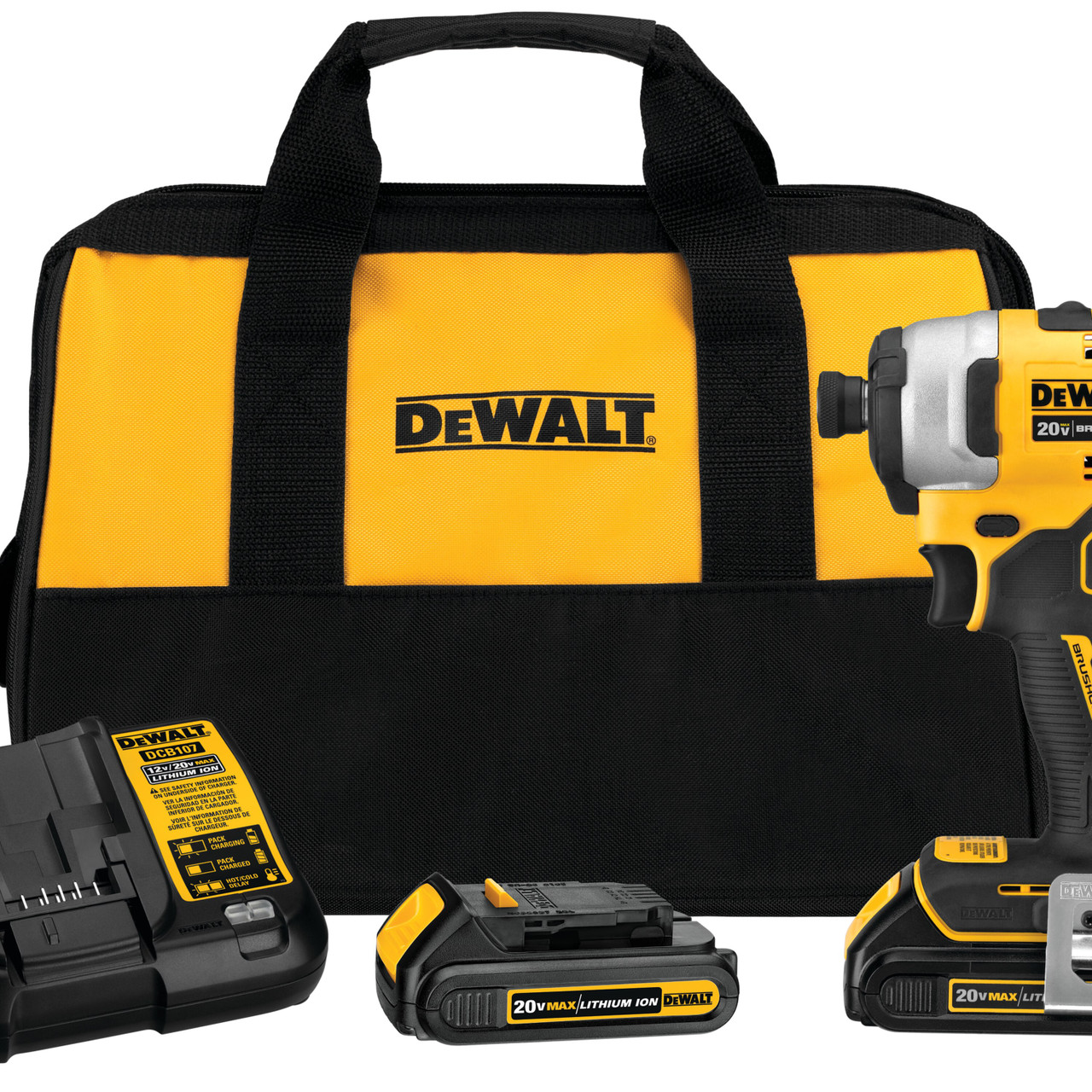 Dewalt DCF809C2 ATOMIC 20V MAX* Brushless Compact 1/4 in. Impact Driver Kit (Two Battery Kit)