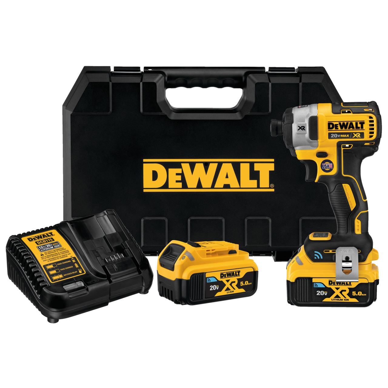 20V MAX XR BRUSHLESS TOOL CONNECT IMPACT DRIVER KIT W TOOL CONNECT BATTERIES DCF888P2BT