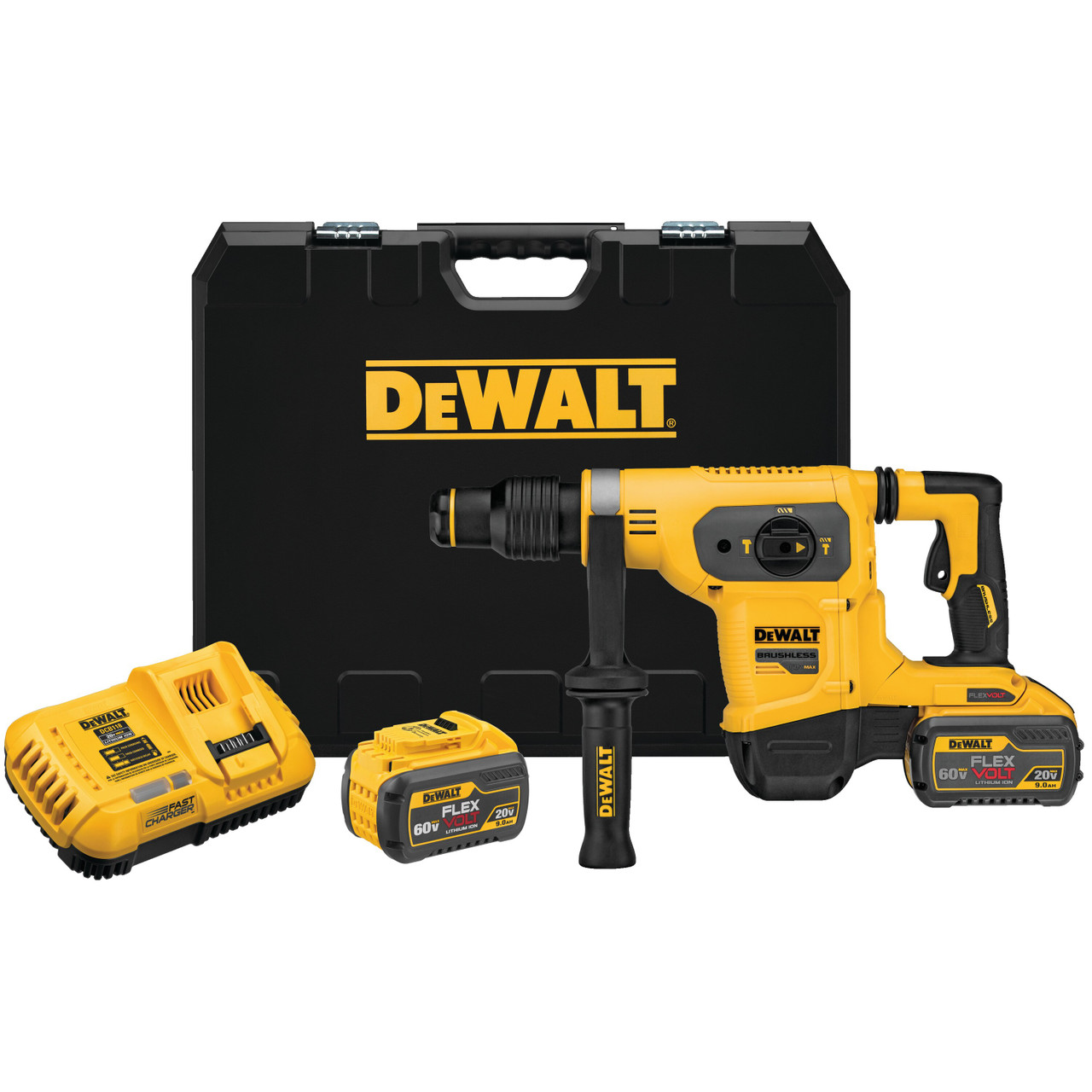 Dewalt DCH481X2 60V MAX* XR Brushless 1‑9/16 in. SDS MAX Combination Rotary Hammer Kit (FLEXVOLT® 9.0Ah)