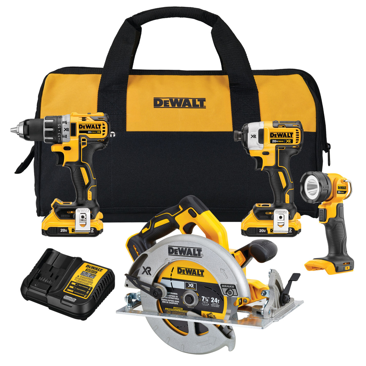 Dewalt DCK483D2 20V MAX* XR Brushless 4‑Tool Combo Kit (2.0Ah)