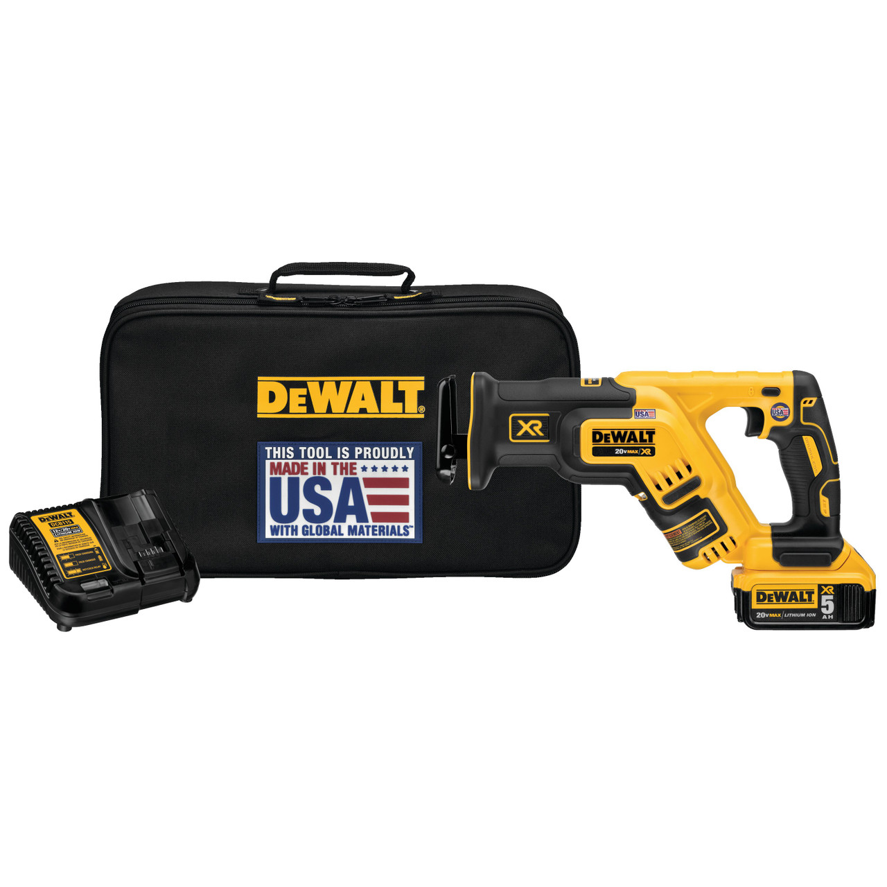 Dewalt DCS367P1 20V MAX* XR Brushless Compact Reciprocating Saw Kit (5.0Ah Battery)