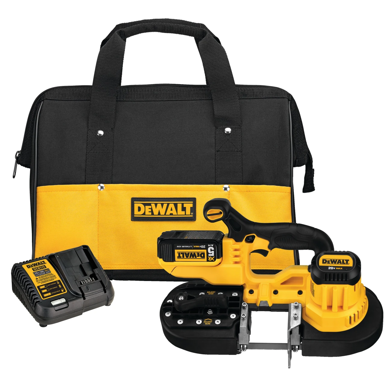 Dewalt DCS371P1 20V MAX* Lithium Ion Band Saw Kit (5.0Ah Battery)
