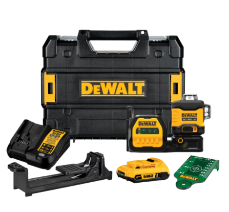 Dewalt DCLE34030G 20V MAX* 3x360 Green Laser Kit