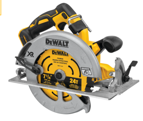 Dewalt DCS574B 20V MAX* XR 7‑1/4" Brushless Circular Saw with POWER DETECT™ Tool Technology (Tool Only)