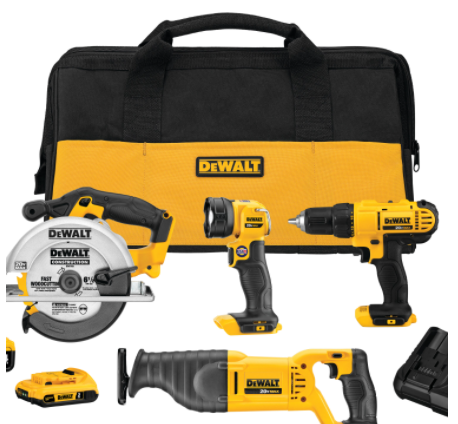 Dewalt DCK445D1M1 20V MAX* Cordless 4-Tool Combo Kit