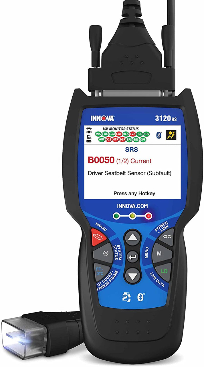 Innova 3120RS Scanner - Professional OBD2 - Smog Test Scan Tool - Adapters - RepairSolutions2 App