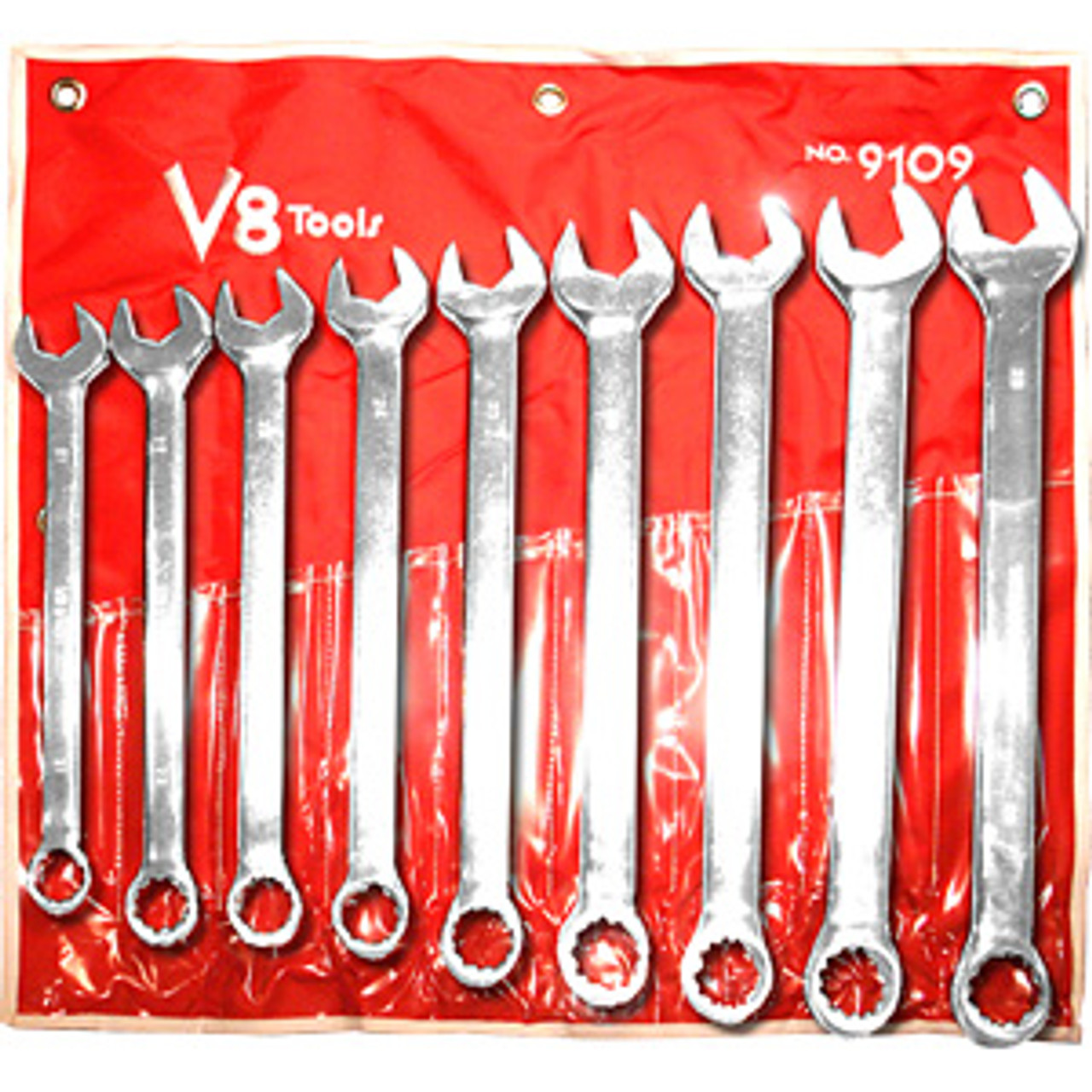 9 Piece Metric Long Pattern Combo Wrench Set V8 9109