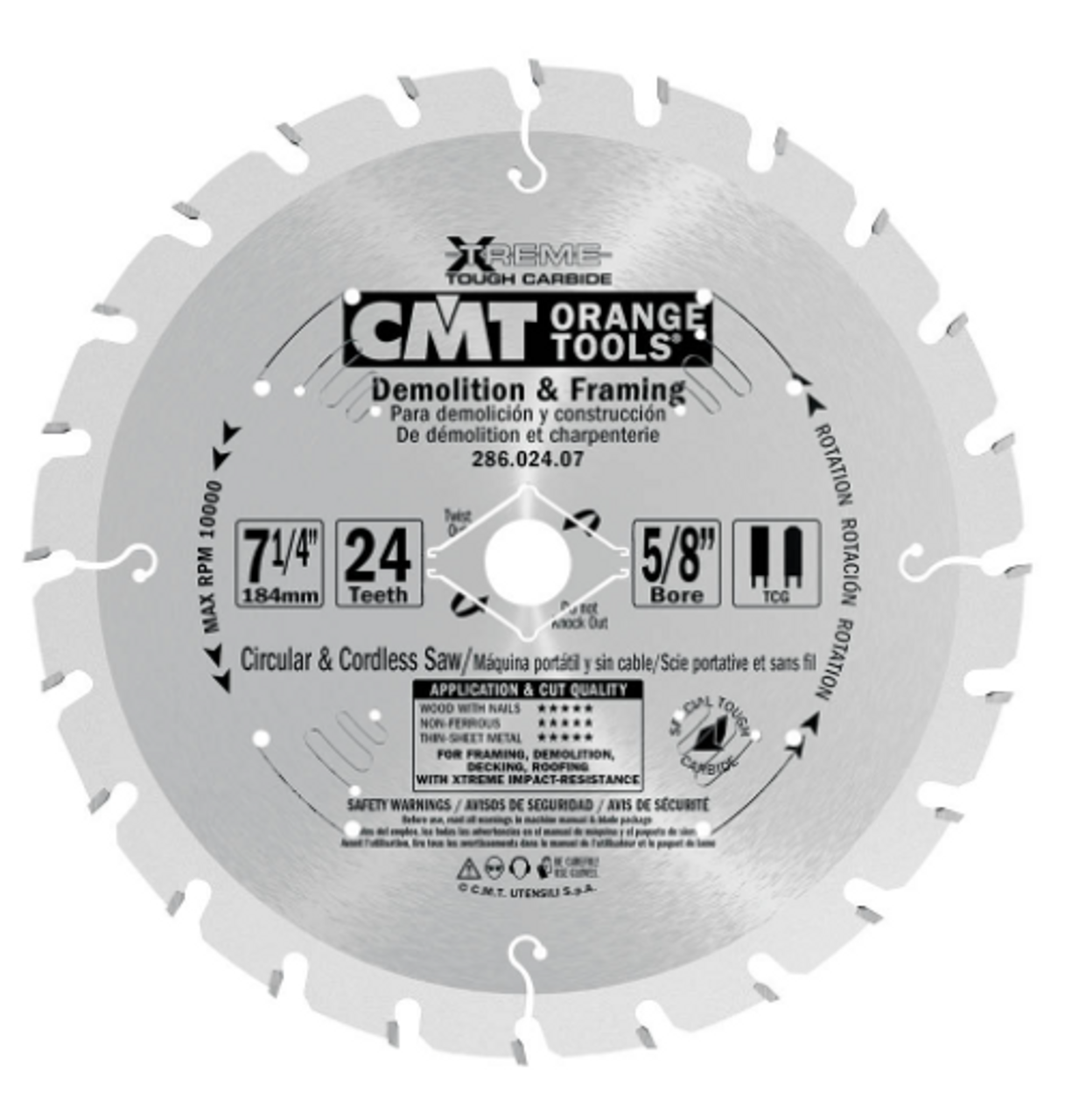 CMT 286.024.14,13'' + 31/32'',ndustrial XTreme Demolition & Rescue Saw Blades