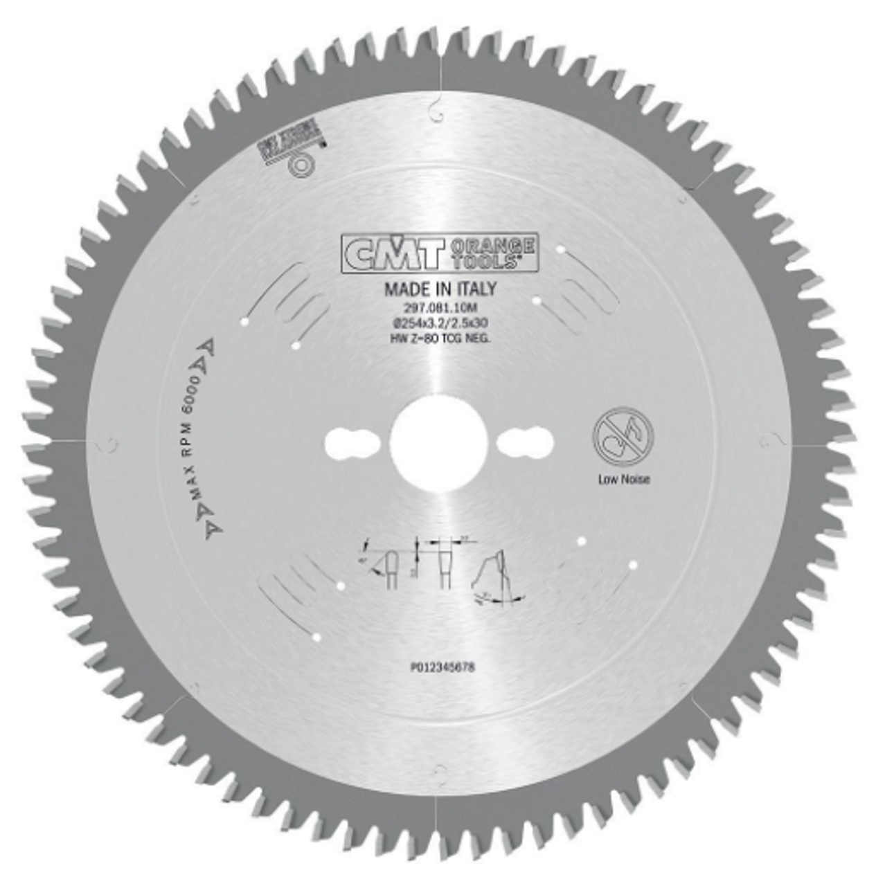 CMT 297.080.11M,10'' + 15/64'',Industrial Non-Ferrous Metal and Laminated Panel Circular Saw Blades