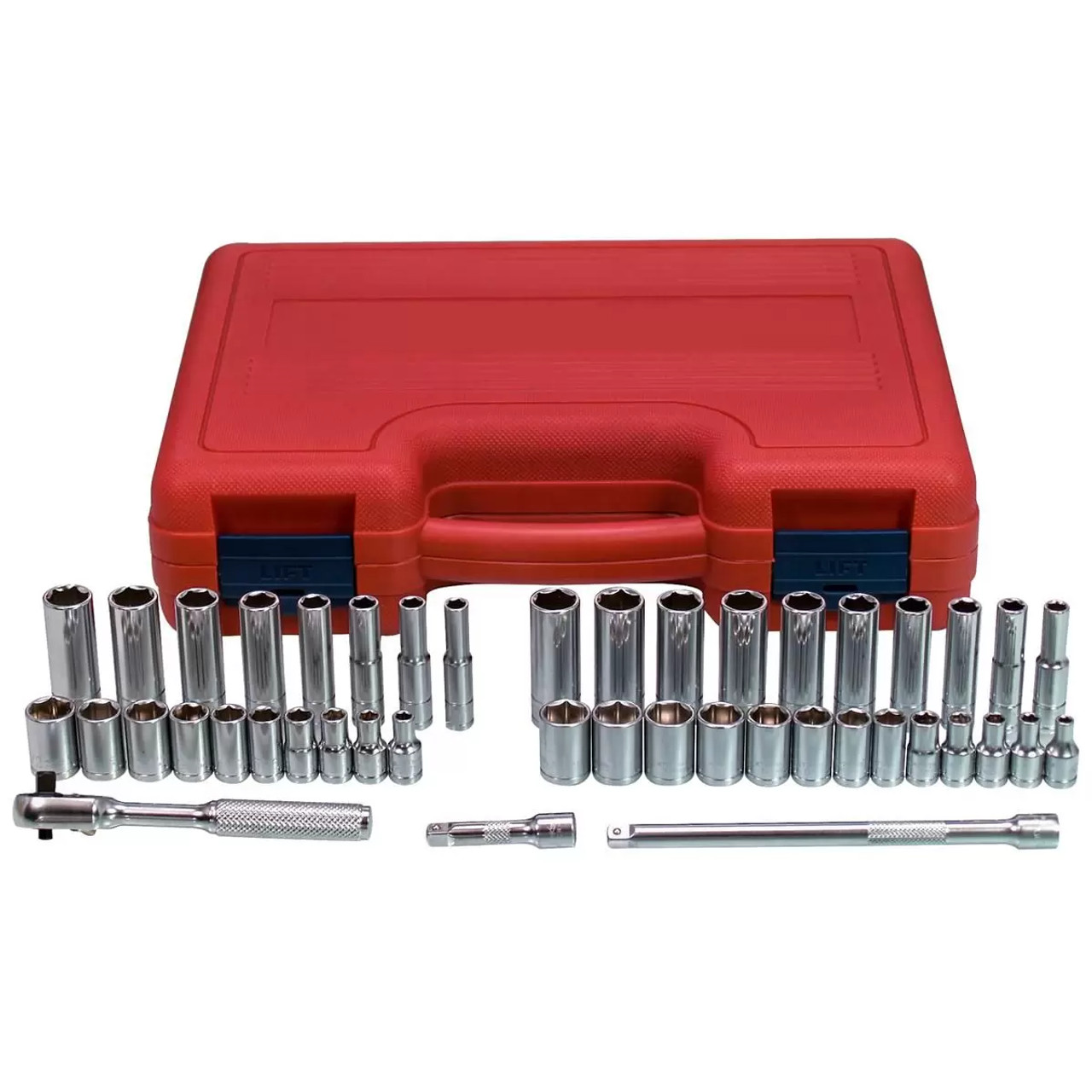 44-PIECE 1/4 " DR 6-PT SAE AND