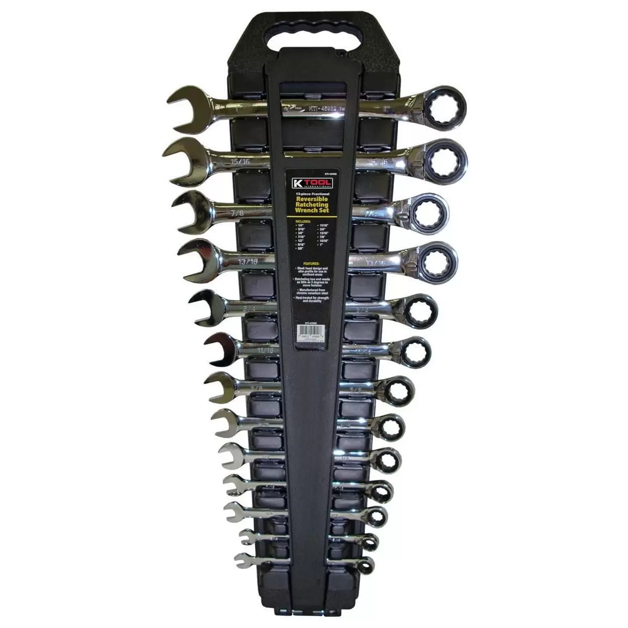 13-piece SAE Ratcheting Reversible Wrench Set