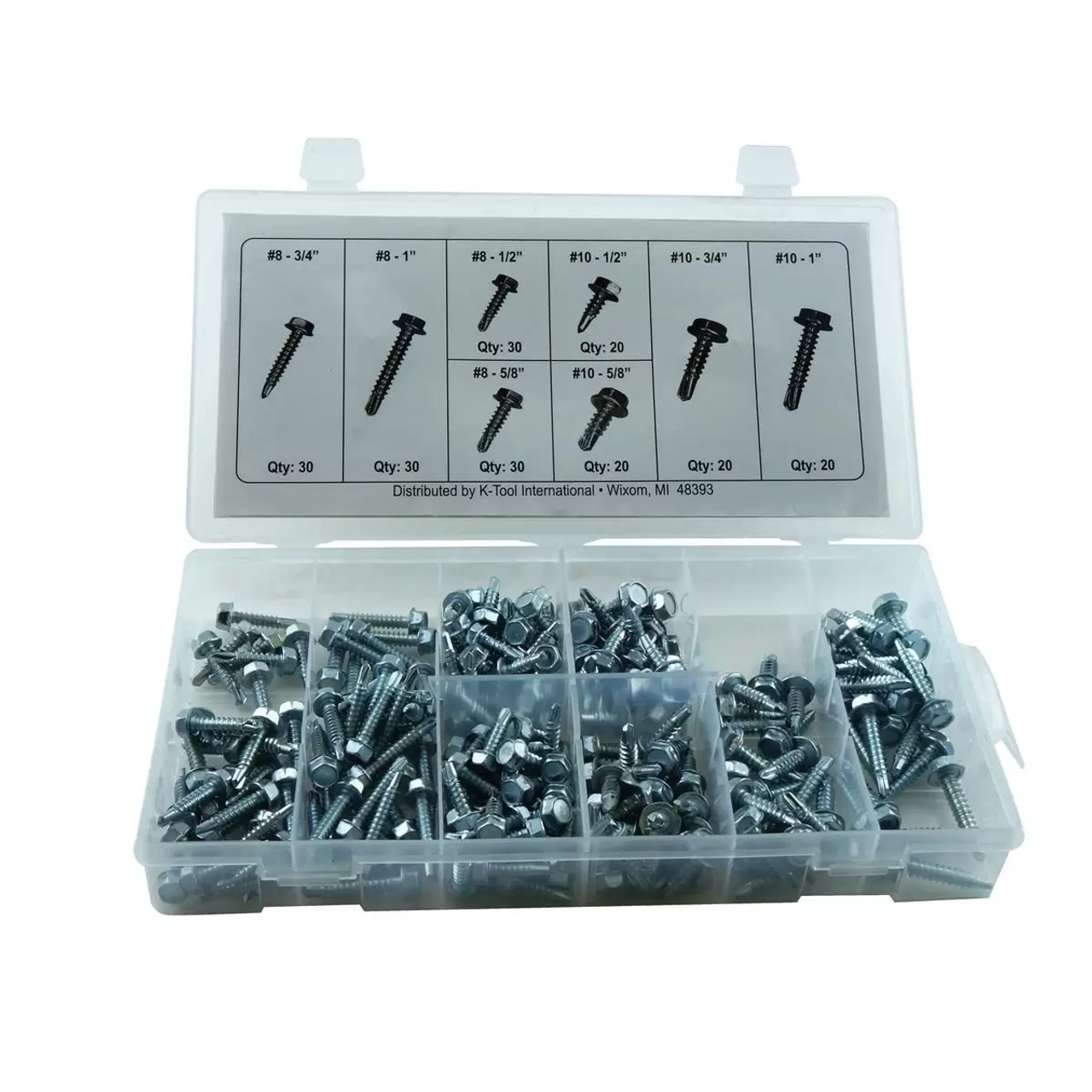 200-Piece Hex Head Washer Drill Kit