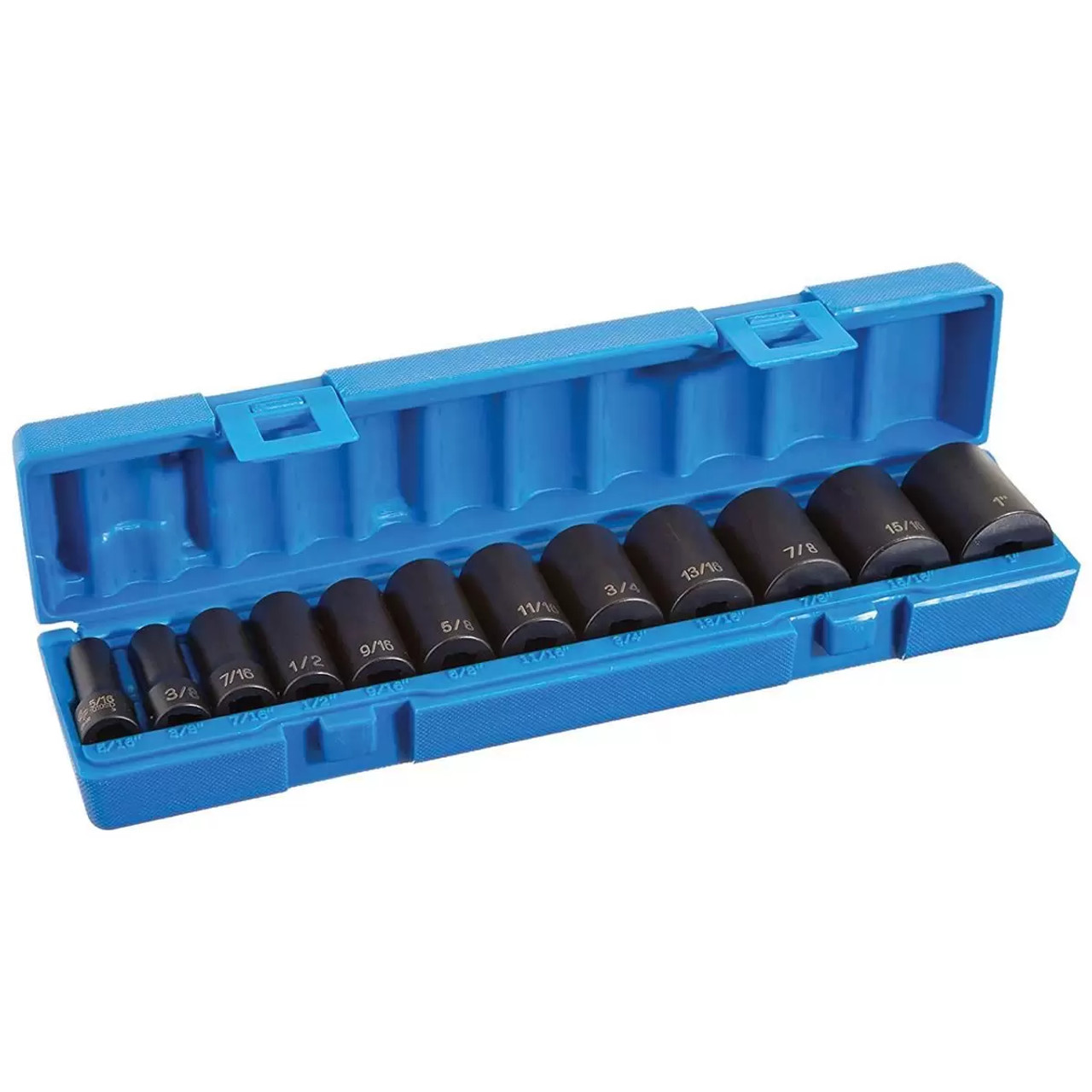 Grey Pneumatic 3/8" Drive 12-Piece Semi-Deep Standard Socket Set